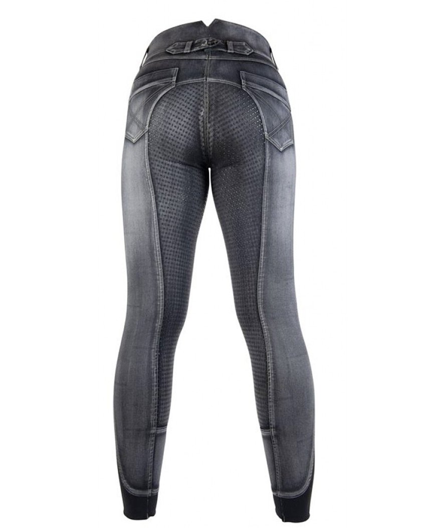 Jeans equitazione donna a vita alta con grip in silicone totale modello Miss Easy - foto 3
