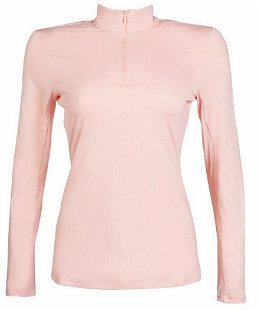 Maglietta termica da equitazione Cool con zip per donna