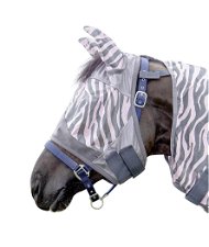 Maschera antimosche per cavalli modello Zebra Rose