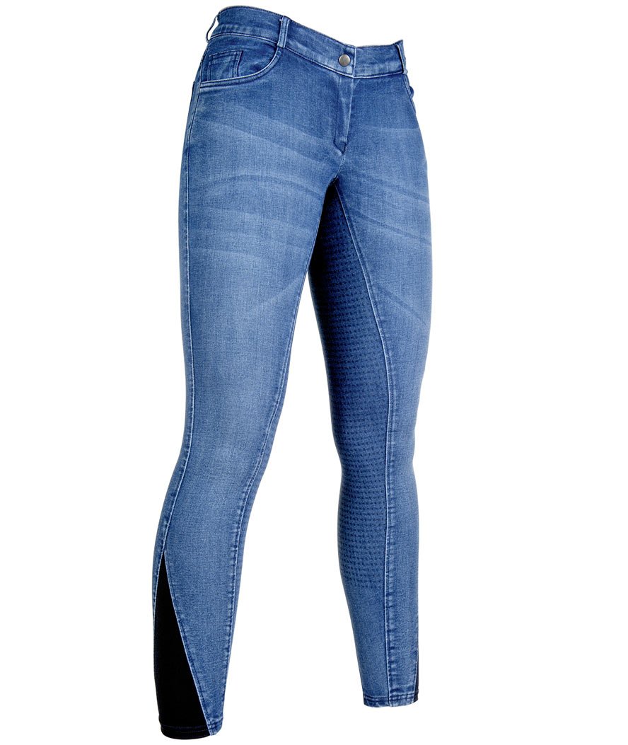 Pantalone da equitazione donna con silicone totale modello Denim