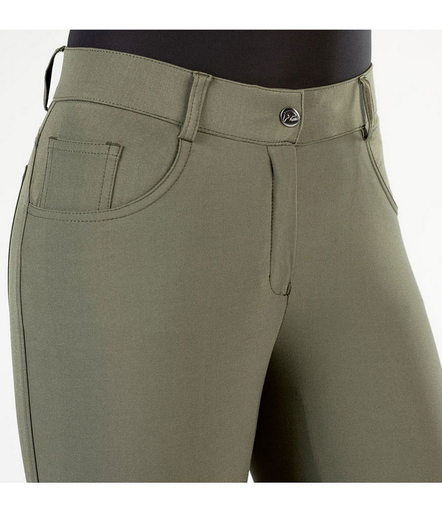 Pantaloni da equitazione donna con silicone al ginocchio modello Sunshine - foto 14