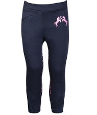 Pantaloni da equitazione bambino modello Pink Pony con silicone sulle ginocchia