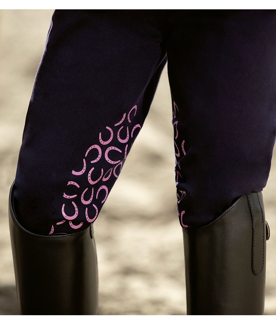 Pantaloni equitazione bambino con silicone sulle ginocchia modello Pink Pony - foto 5