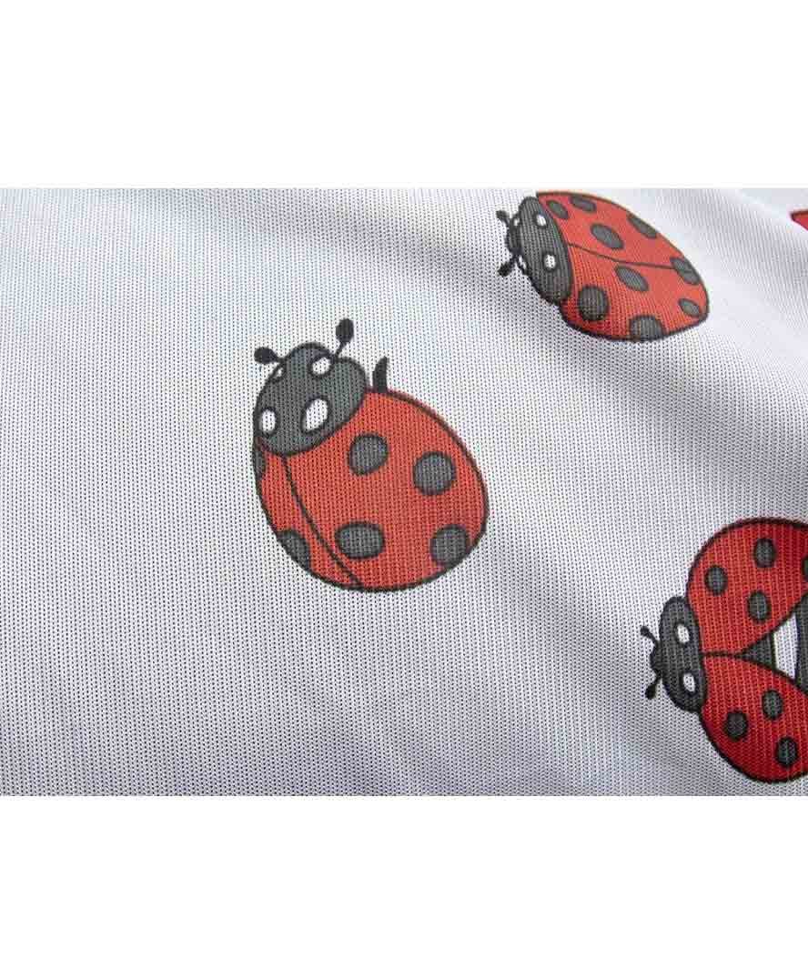 Coperta antimosche con imbottitura sul garrese e cinghie incrociate disegno coccinella modello Ladybug - foto 3