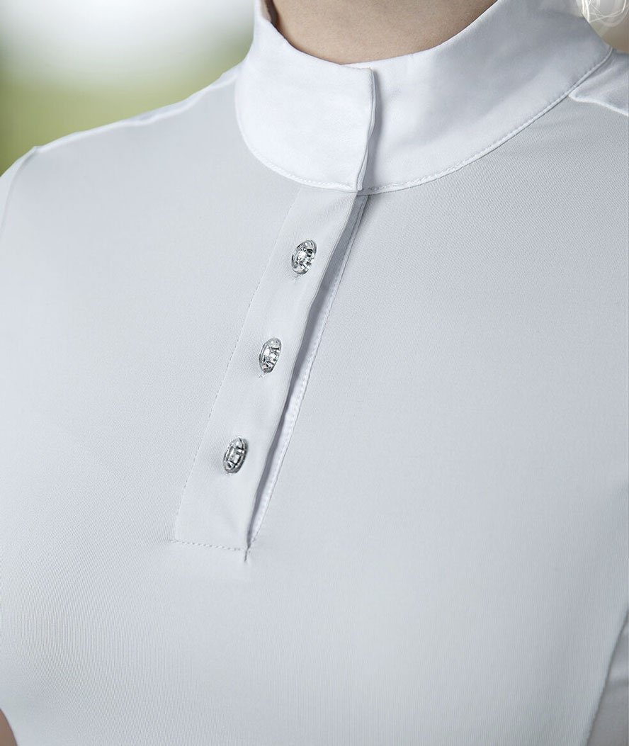 Maglietta da concorso a manica corta sagomata in vita con bottoni modello Della Sera - foto 1