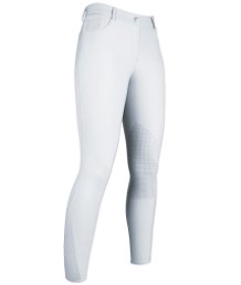 PROMOZIONE Pantaloni da equitazione donna con rinforzo in silicone sul ginocchio modello Sunshine Competition BIANCO 44 IT