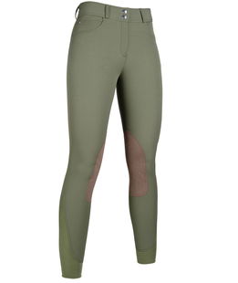 Pantaloni da equitazione donna con rinforzo alle ginocchia modello Hunter