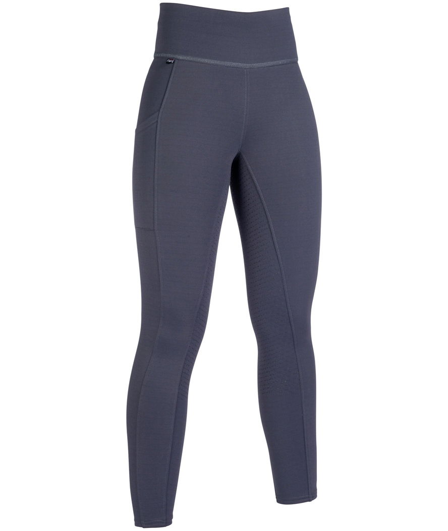 Leggins equitazione donna in tessuto a maglia con grip totale in silicone modello Cosy - foto 4