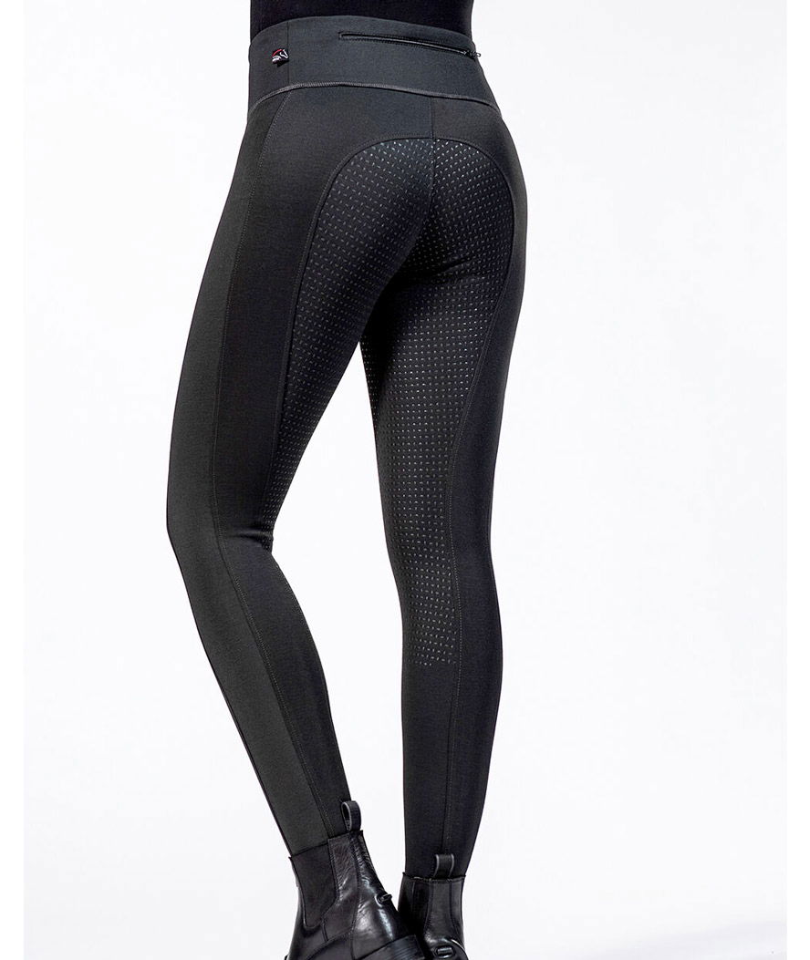 Leggins equitazione donna in tessuto a maglia con grip totale in silicone modello Cosy - foto 5