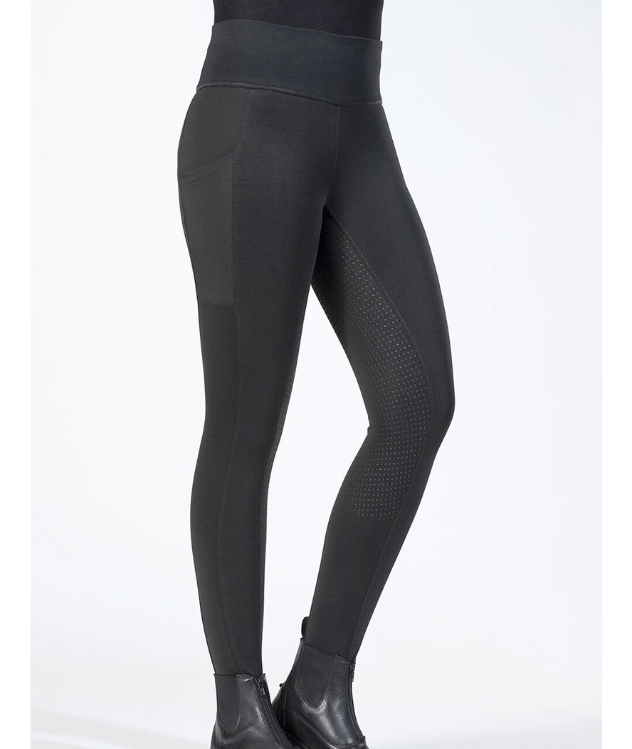 Leggins equitazione bambina in tessuto a maglia con grip totale in silicone modello Cosy - foto 7