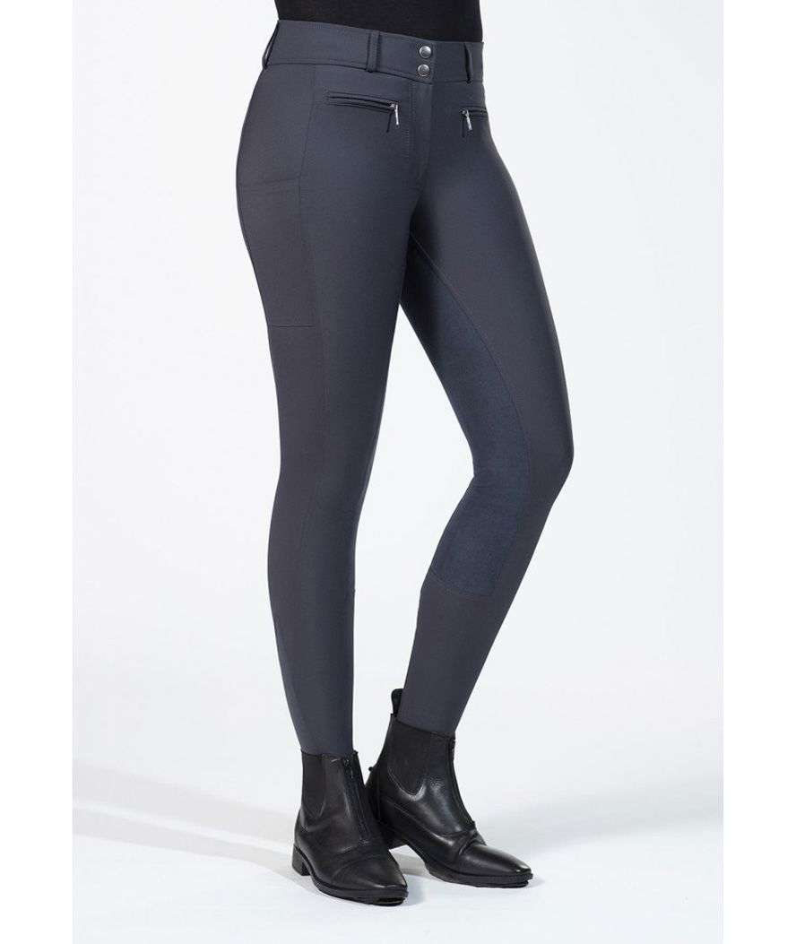 Pantaloni da equitazione donna in pelle totale modello Liv Hight Waist - foto 10