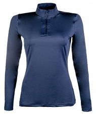 Maglietta tecnica a manica lunga modello Summer Milano con zip per donna