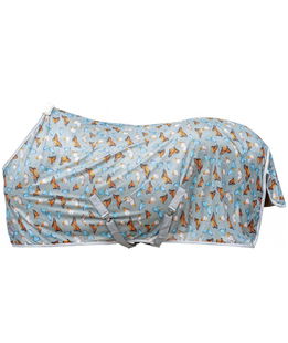 Coperta per cavalli antimosche modello Butterfly con fantasia farfalle