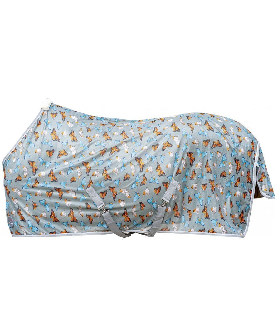 Coperta a rete antimosche per cavalli con fantasia farfalle modello Butterfly