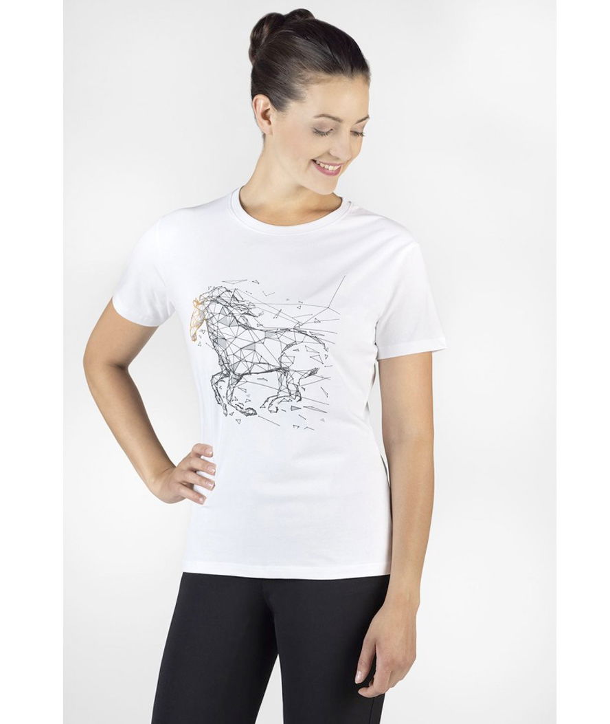 T-Shirt a manica corta da donna modello Geometrical Horse HKM - foto 1