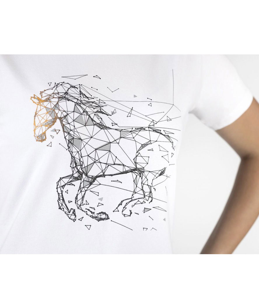 T-Shirt a manica corta da donna modello Geometrical Horse HKM - foto 2