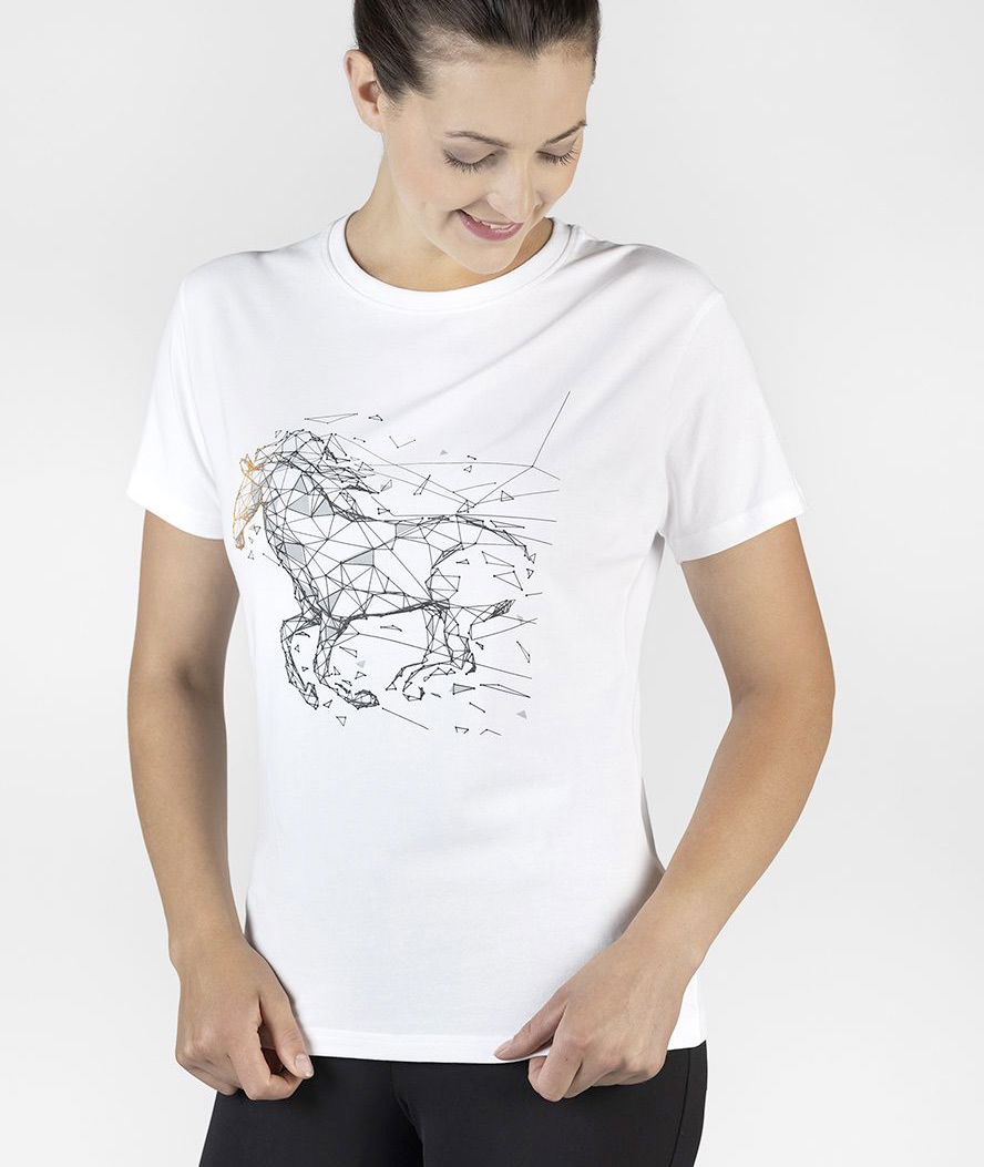 T-Shirt a manica corta da donna modello Geometrical Horse HKM - foto 4