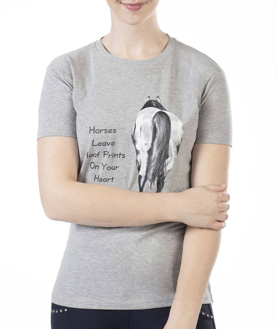 T-Shirt a manica corta da donna modello Horses Leave Hoofprints - foto 3
