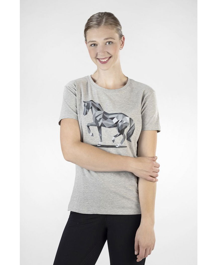 T-Shirt a manica corta da donna modello Graphical Horse HKM - foto 1