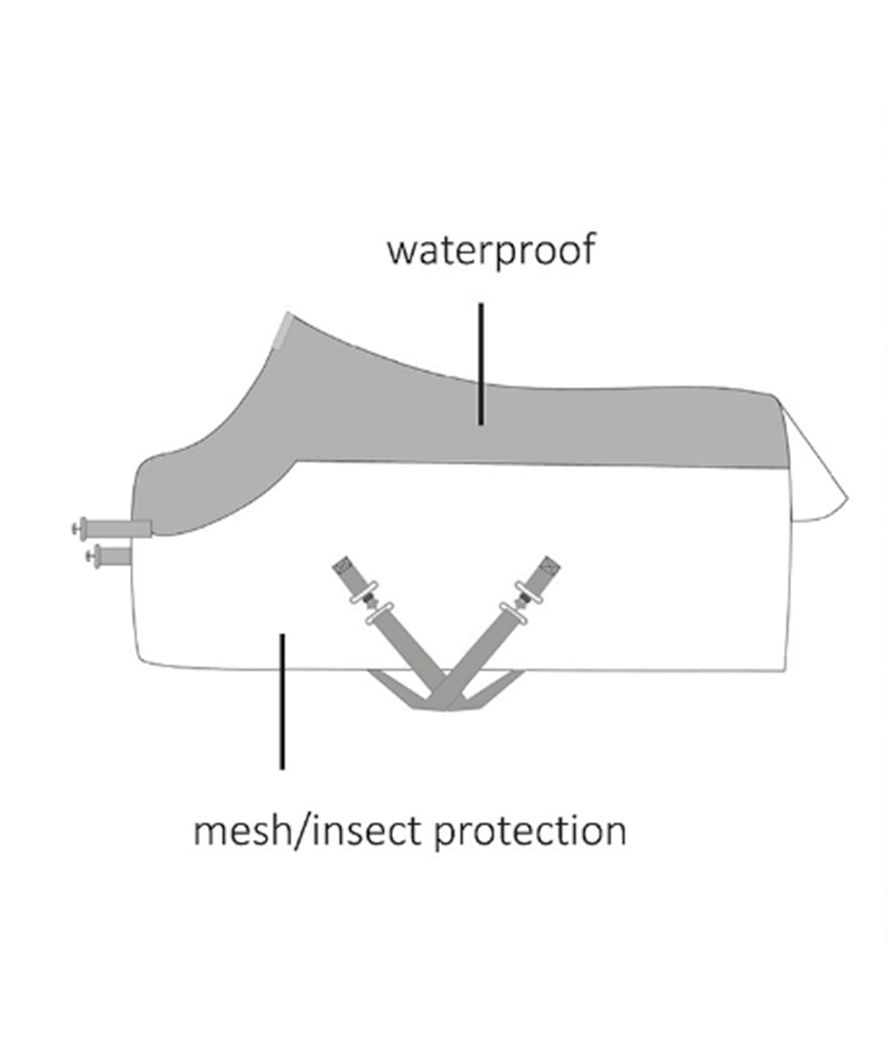 Coperta per cavalli a rete antimosche impermeabile modello Rain - foto 2
