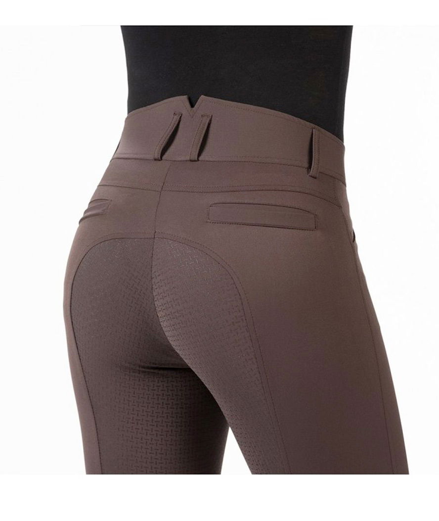 Pantaloni da equitazione donna rinforzo in silicone totale e decoro equestre su caviglia modello Allure - foto 11