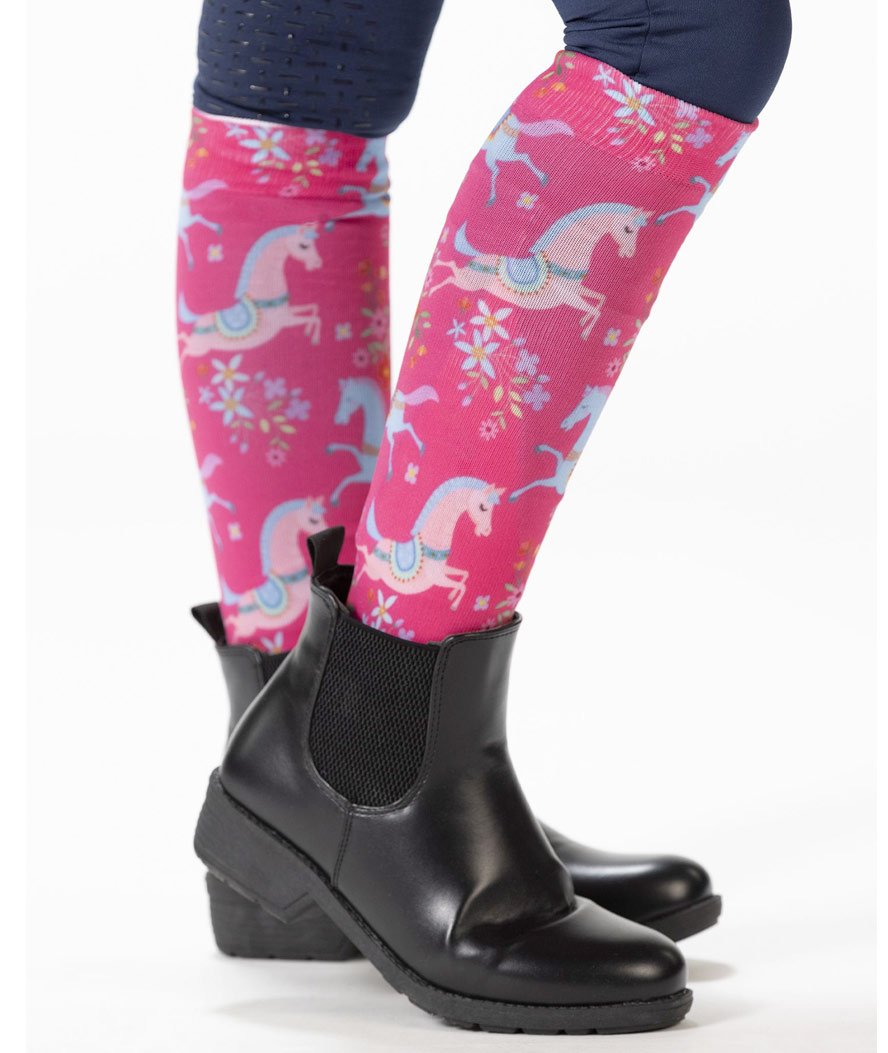 Set 5 paia calzini equitazione bambino modello Pony Dream - foto 3