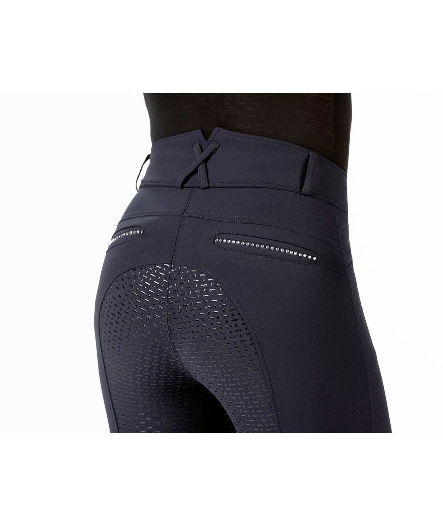 Pantaloni da equitazione da donna con grip totale modello Monaco Crystal - foto 5