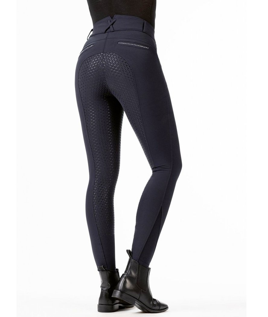 Pantaloni da equitazione da donna con grip totale modello Monaco Crystal - foto 7