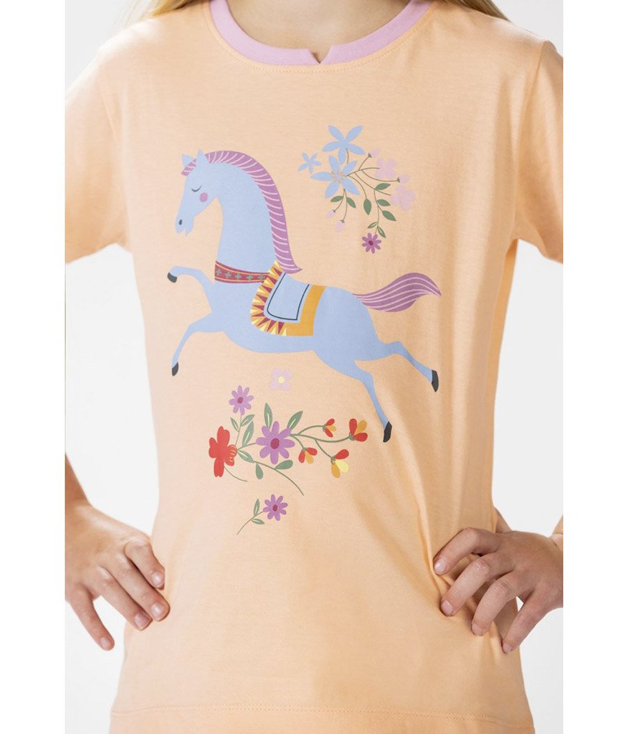 Maglietta a manica corta per bambina modello Flower Pony - foto 2