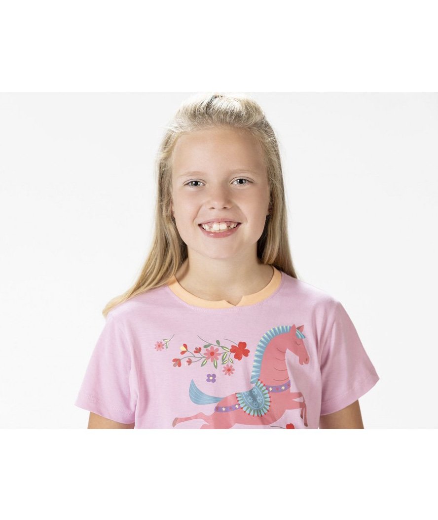 Maglietta a manica corta per bambina modello Flower Pony - foto 6