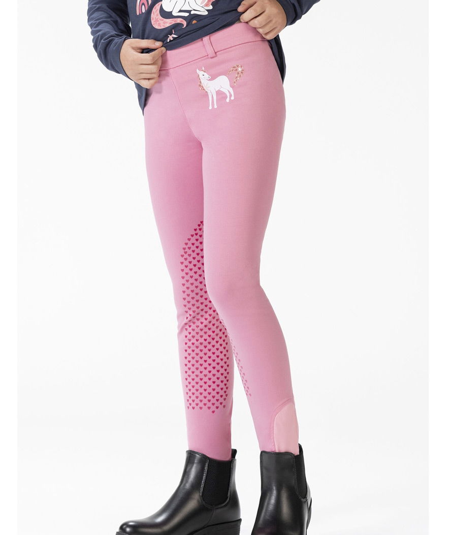 Pantaloni bambina rinforzi in silicone sul ginocchio modello Pony Dream - foto 4