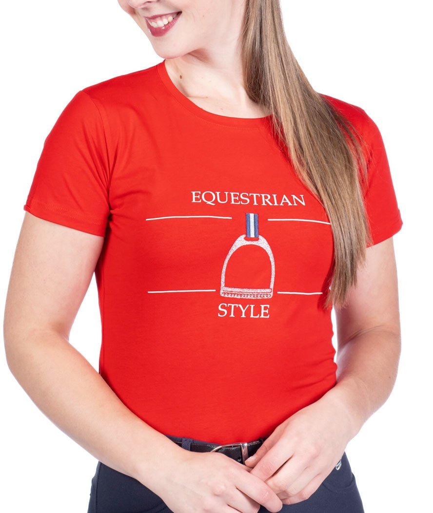T-Shirt a manica corta da donna modello Equine sports - foto 2