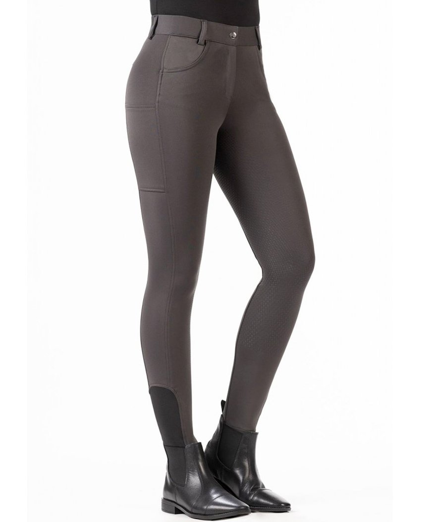 Pantalone da equitazione donna con inserto in silicone totale modello Emma