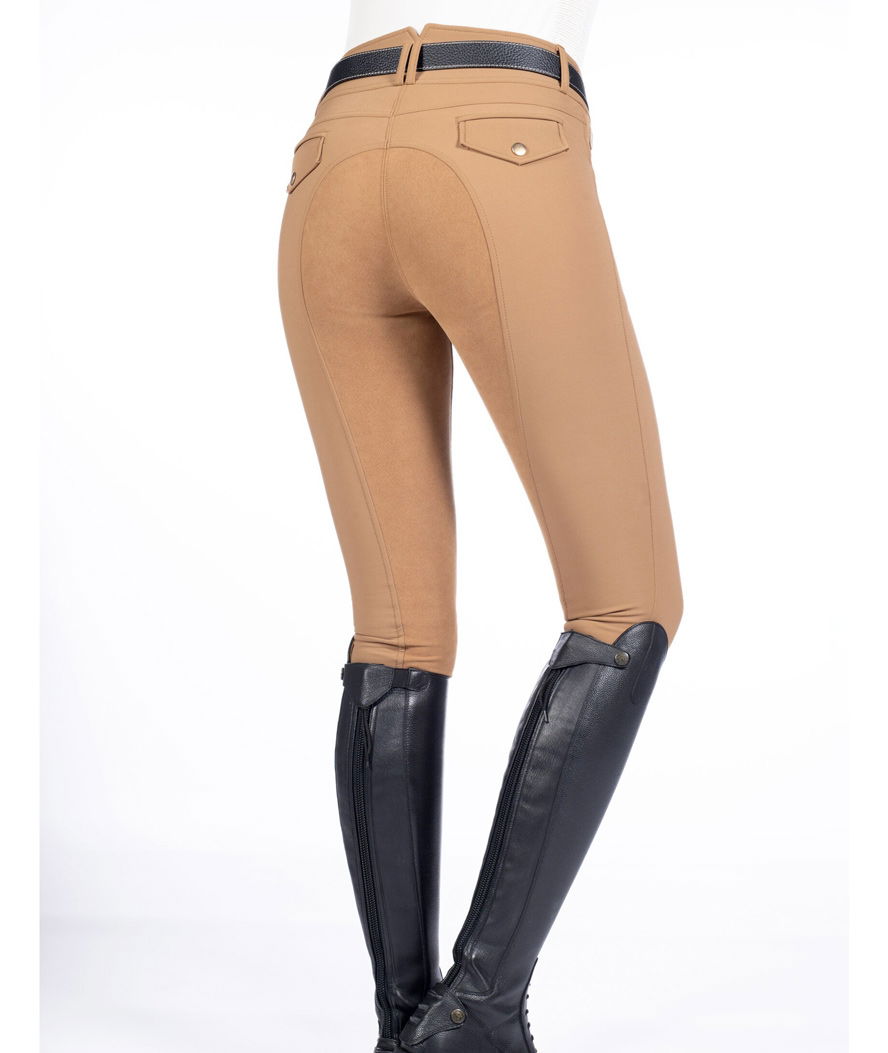 Pantaloni da equitazione donna con rinforzo in pelle scamosciata modello Marrakesh - foto 6