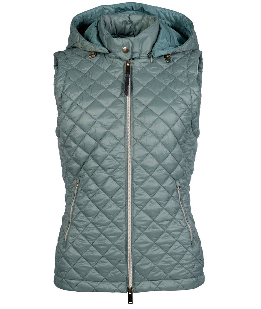 Gilet da equitazione smanicato donna trapuntato con cappuccio modello Stella - foto 6