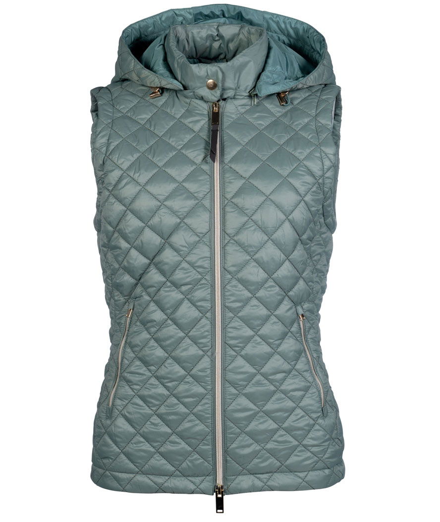 Gilet da equitazione smanicato donna trapuntato con cappuccio modello Stella - foto 6