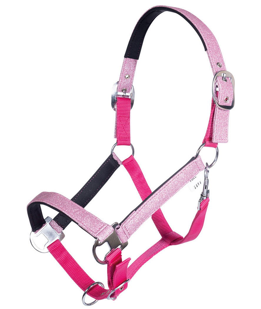 Capezza in nylon con sopratesta e nasalina glitterate modello Anni