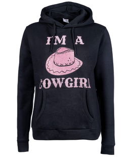 Felpa da equitazione donna modello Cowgirl con cappuccio