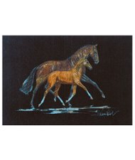Tappeto con soggetto cavallo modello Jan Künster 60 x 40 cm