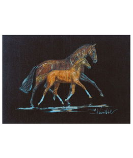 Tappeto con soggetto cavallo modello Jan Künster 60 x 40 cm