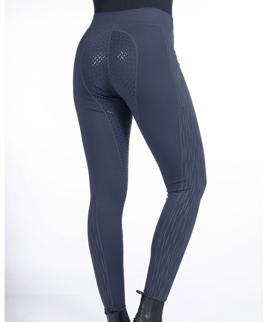 Leggins equitazione donna con grip totale in silicone e dettagli catarifrangenti modello Flow Reflective - foto 5