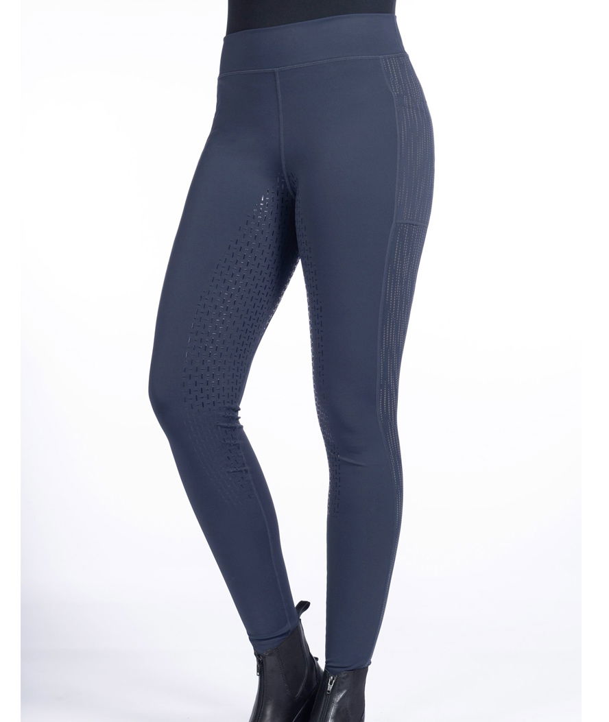 Leggins equitazione donna con grip totale in silicone e dettagli catarifrangenti modello Flow Reflective - foto 6