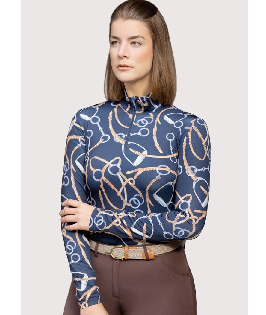 Maglietta tecnica a manica lunga con zip per donna modello Allure - foto 4