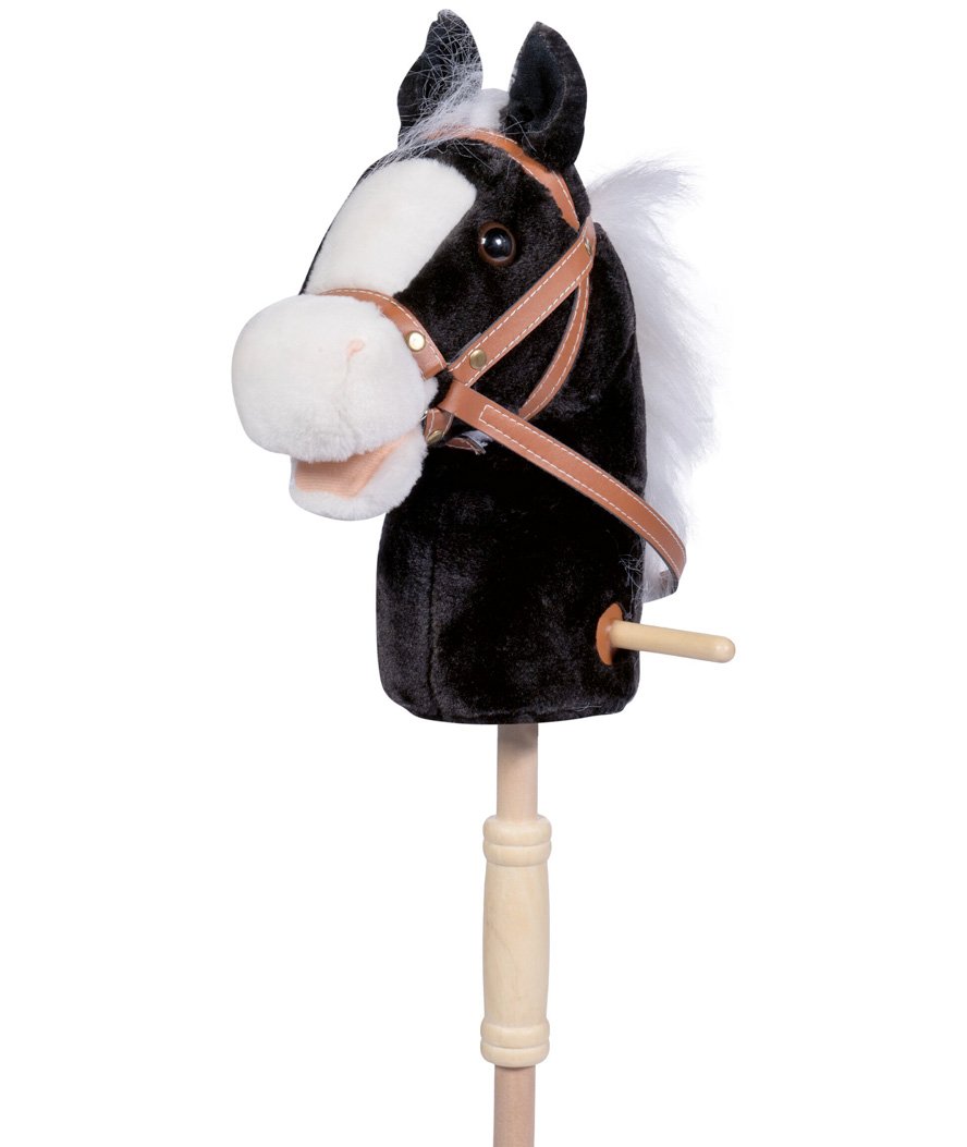 Cavallino giocattolo peluches con manico in legno modello Bella con funzione suono nitrito e galoppo - foto 4