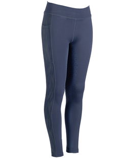 Pantaloni leggins da bambino per equitazione con grip totale modello Flow Reflective Kids