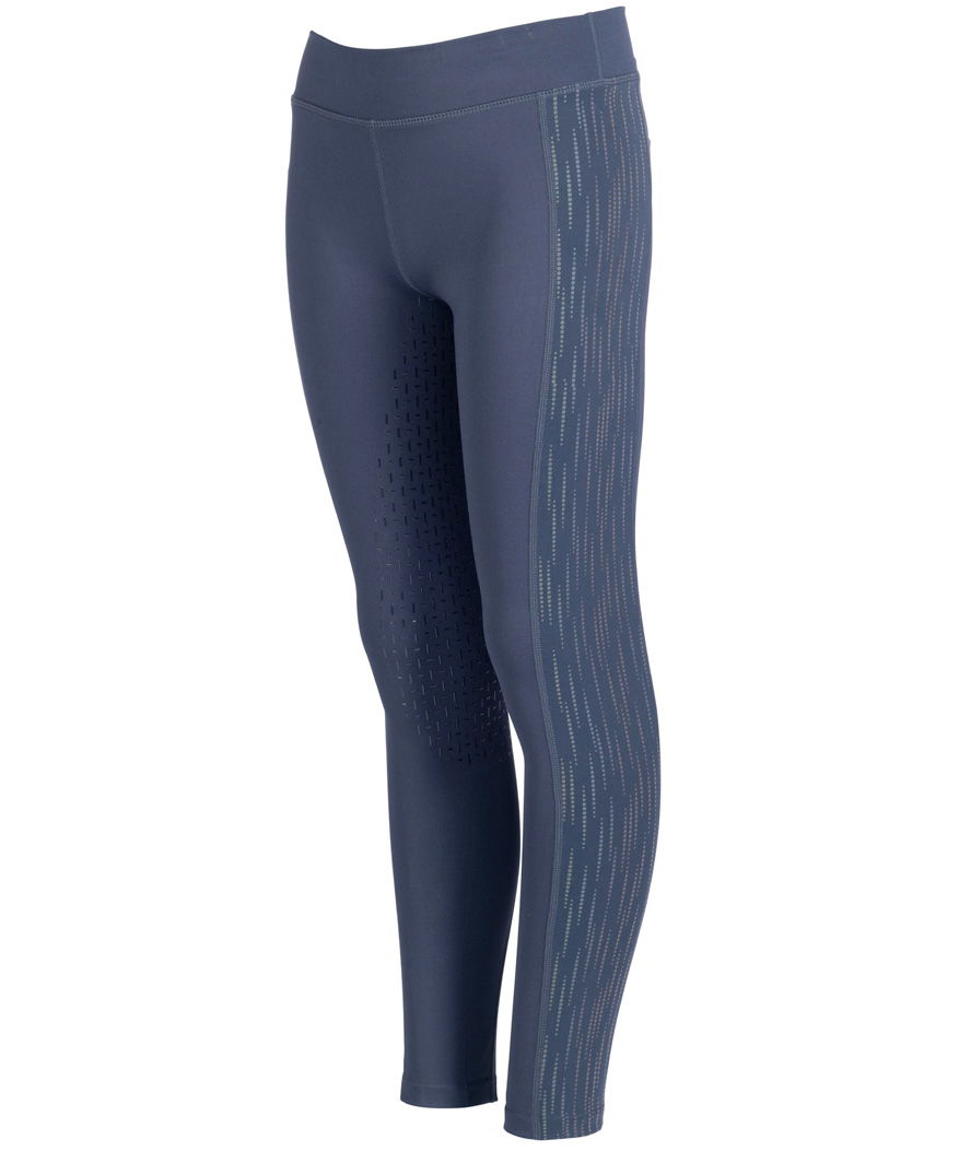 Pantaloni leggins da bambino per equitazione con grip totale modello Flow Reflective Kids - foto 1