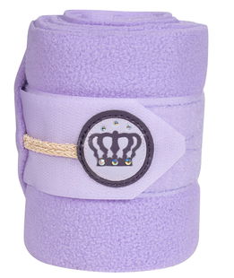 Fasce equitazione in pile con passamaneria e corona strass set 4 pezzi modello Lavender Bay