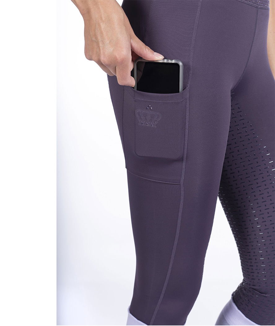 Leggins equitazione con silicone totale interno gamba e fascia alta in vita modello Lavender Bay - foto 11