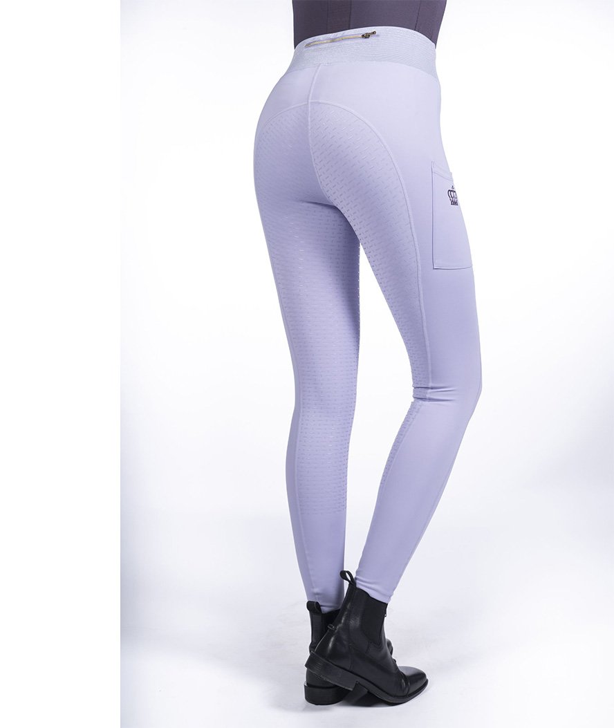 Leggins equitazione con silicone totale interno gamba e fascia alta in vita modello Lavender Bay - foto 12