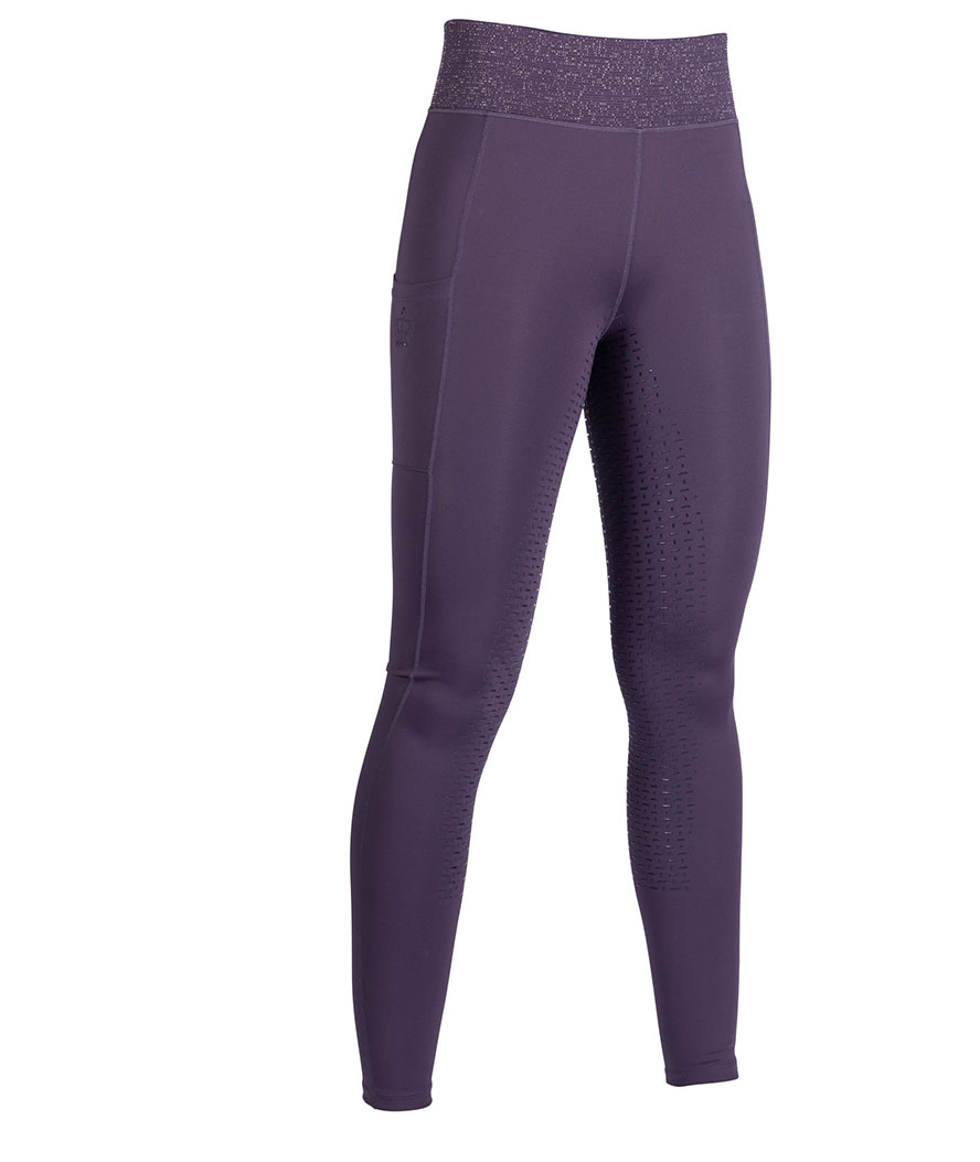 Leggins equitazione con silicone totale interno gamba e fascia alta in vita modello Lavender Bay - foto 3